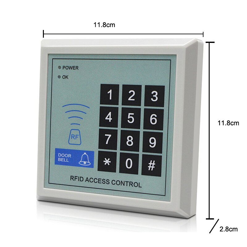 Dispositivo de teclado de Control de acceso RFID 125Khz, sistema de Control de acceso de cerradura de puerta de entrada de proximidad RFID, seguridad, 1000 usuarios