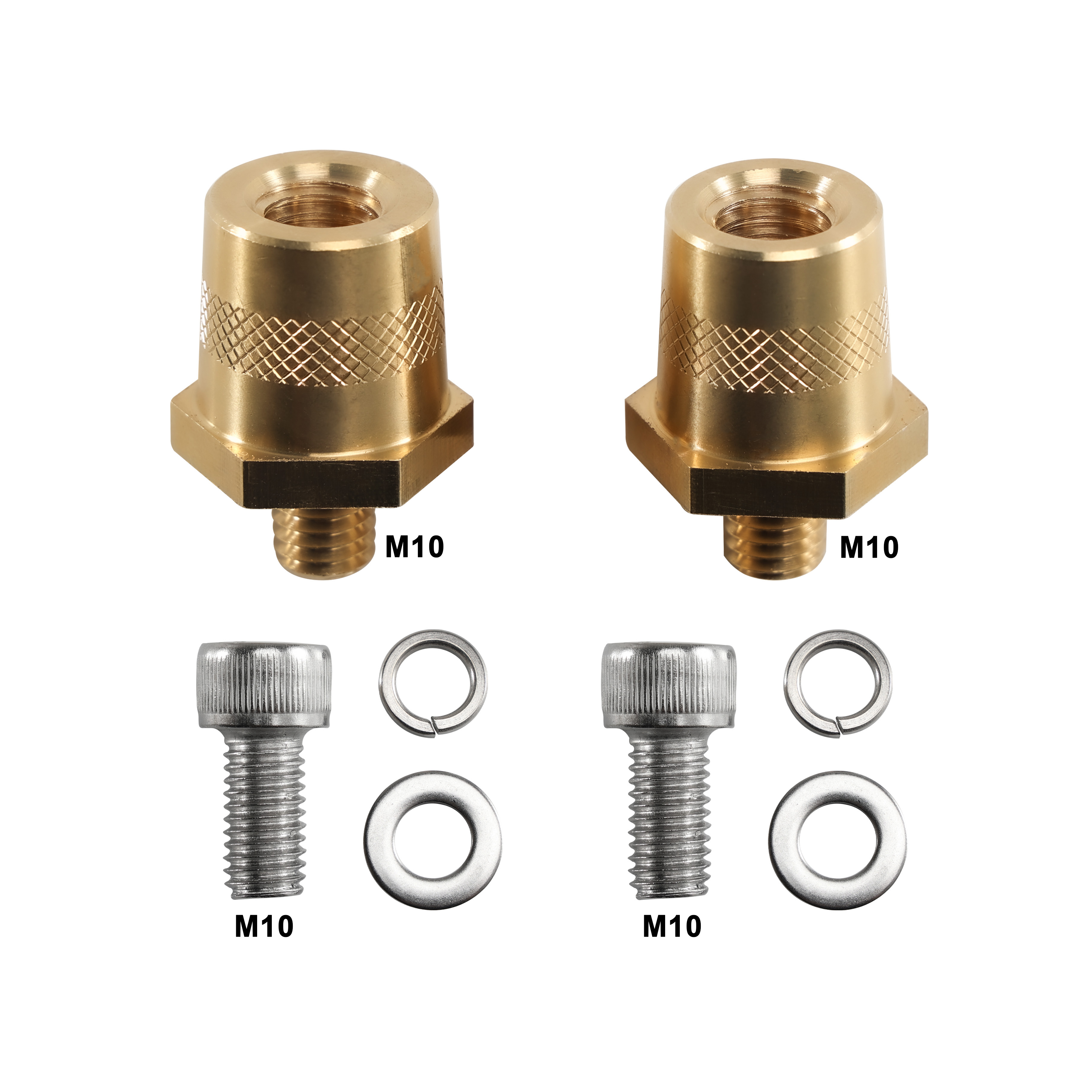 All4Caravan M6 M8 M10 Auto Car H59 Brass Lithium Battery Post Pole Terminal Connectors Adapters with Stainless Steel Screws: Orange