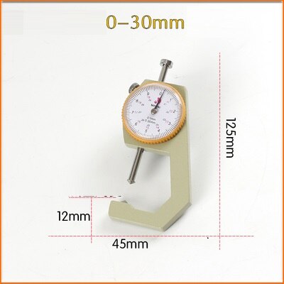 0-30 MM 0.1 MM précision épaisseur jauge calibrateur épaisseur mètre cadran testeur outil de mesure: 30030002  0-30MM