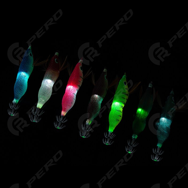 LETOYO – appât lumineux pour la pêche au calmar, leurre pour attraper des poissons tels que les seiches, 80mm, 12g turlutte calamar turlutes peche au calamar turluttes peche aux calamar