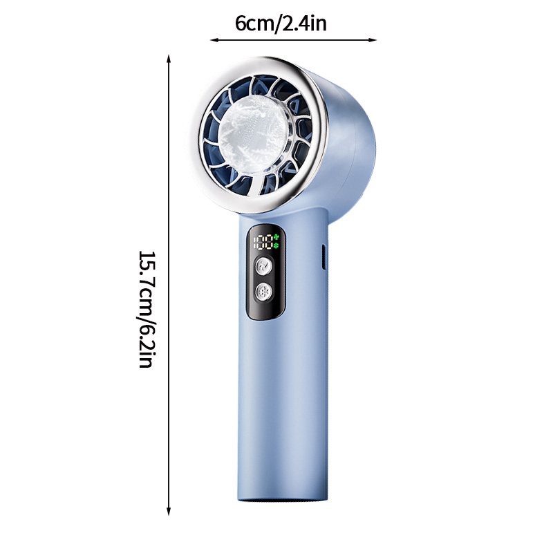 Upgraded Electric Mini Fan Refrigeration Handheld Fan USB Rechargeable Portable Cooling Fan Air Cooler: Lavender