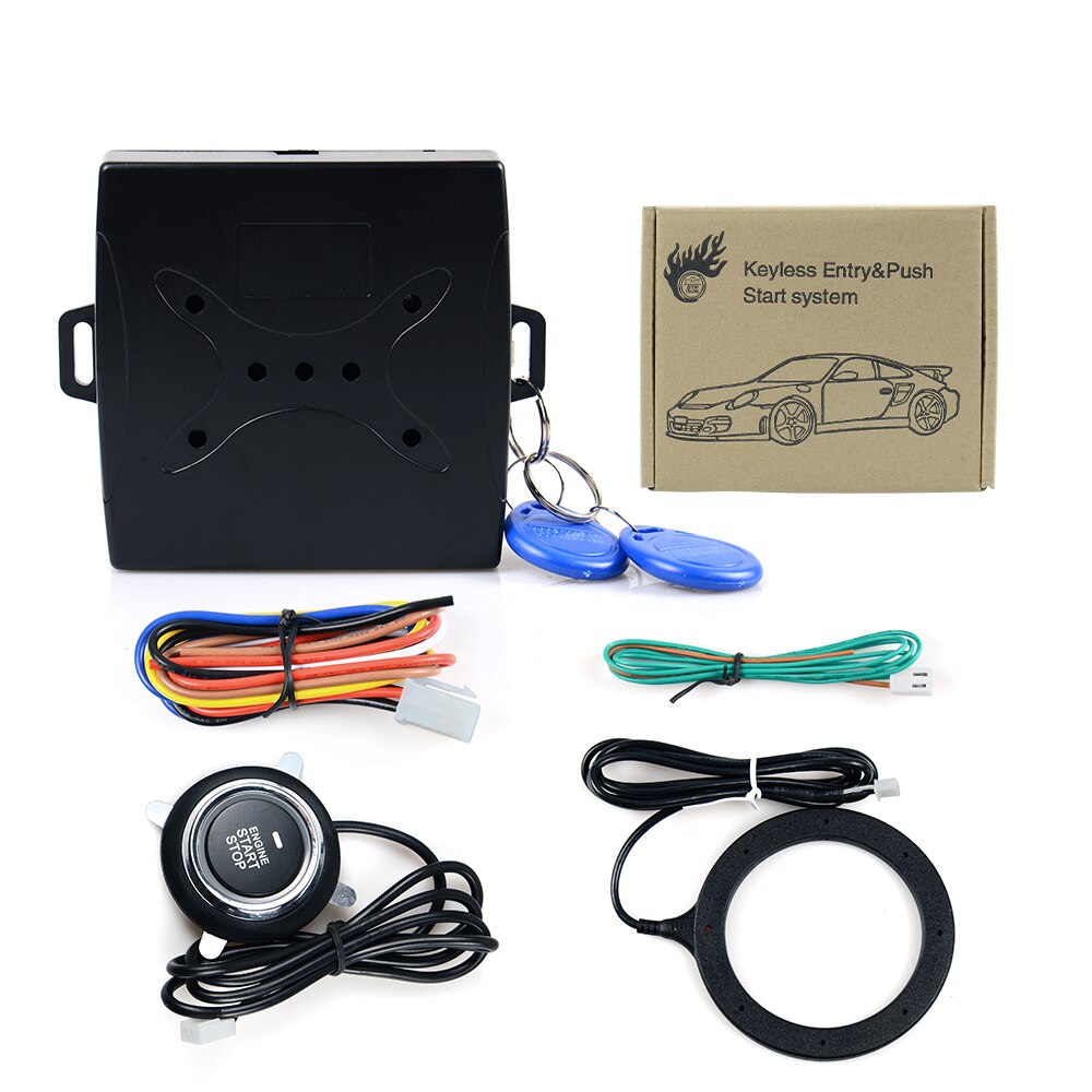 Sistema antirrobo para coche, alarma, botón pulsador Starline del motor, bloqueo RFID de arranque y parada, interruptor de encendido, sistema de entrada sin llave: Normal