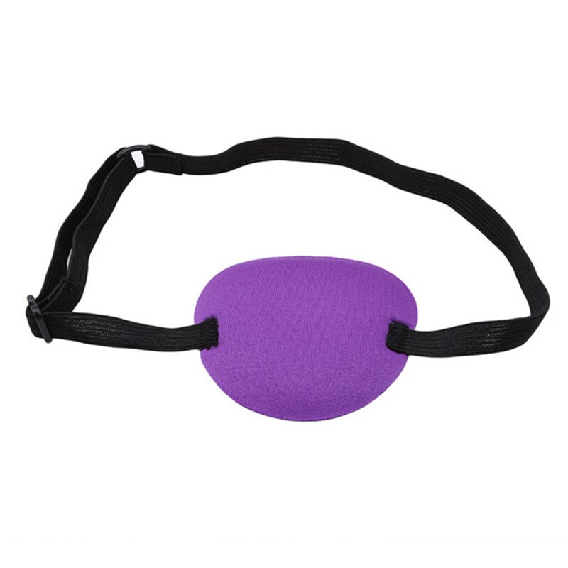 Enkelt øjenbeskyttelse justerbar øjenskygge sovende øjenmaske enøjet dæksel bærbart blødt øjenplaster amblyopi træningsbriller: Lilla