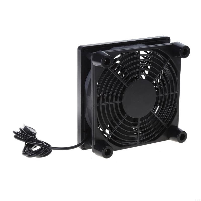 120mm 5V USB-aangedreven ventilatorkoeling voor routermodem TV Box Router koelbehuizingsventilator voor koeling van verschillende elektronica-apparaten
