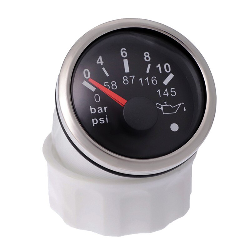 NPT-1/8 M10x1 Sensor de manómetro de aceite apto para manómetro de presión de aceite de 0-5 Bar 0-10 Bar con alarma, luz trasera roja de 12V 24V