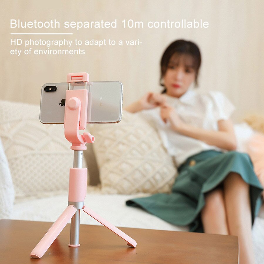 Bastone per Selfie monopiede monopiede pieghevole MAMEN originale Bluetooth con pulsante Wireless otturatore Selfie Stick per iOS/Android/iphone