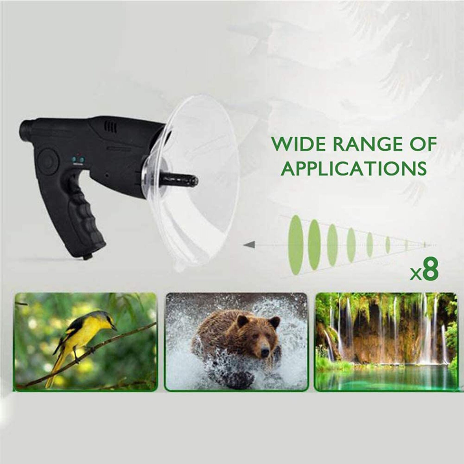 8X Monocular Telescope Long Distance Hearing for Wildlife Watching Hiking