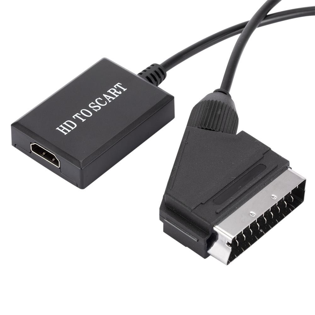 Hd 1080p Hdmi-compatible Input To Scart Video Output Audio Converter Adapter Compatible For Crt Tv Vhs Video Recorder