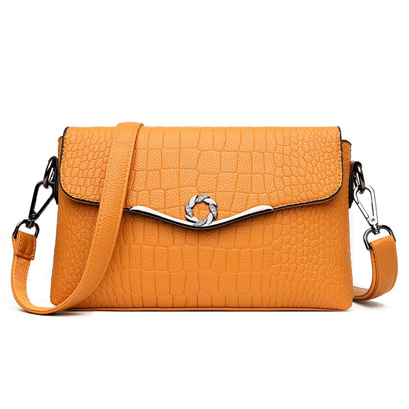 Oude Tang Vintage Tassen Voor Vrouwen Zachte Pu Lederen Luxe Handtassen Vrouwen Tassen Vrouwelijke Messenger Schoudertassen Flap sac: Yellow