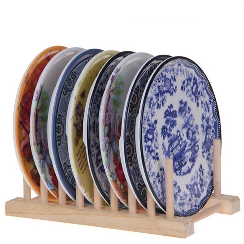 9/4 schicht Bambus Gericht Gestell Abtropffläche Trocknen Abtropffläche Lagerung Halfter Stehen Küche Schrank Organizer für Gericht/Platte/Schüssel/tasse