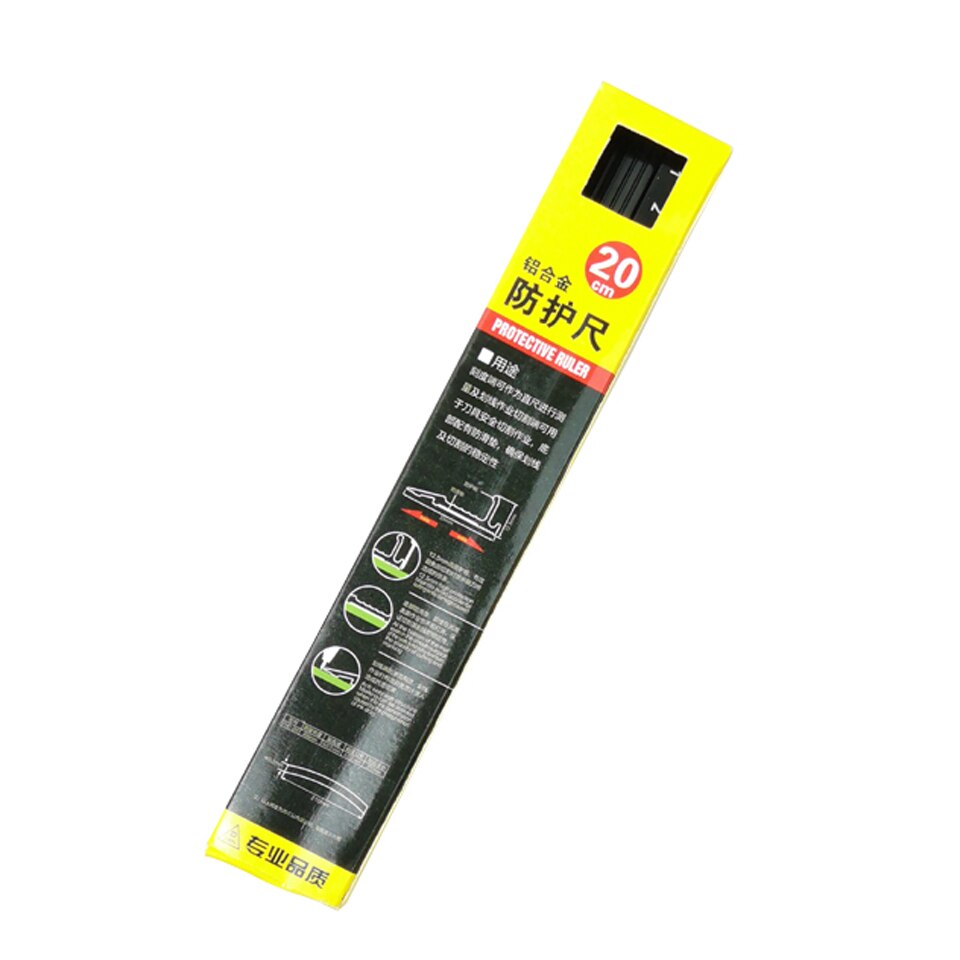 20cm-30cm Advanced Aluminum Alloy Metal Ruler Multifunctional Student Cutting Protection Art Anti Slip Drawing Tool: 1PCS 20cm