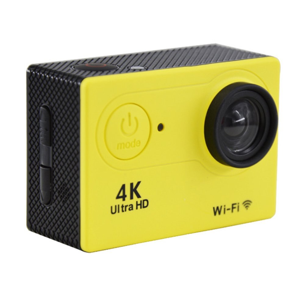 Actie Camera Ultra 4K / 30fps Wifi 2.0 "170D Onderwater Waterdichte Helm Video-opname Camera 'S Sport Cam: yellow / without remote