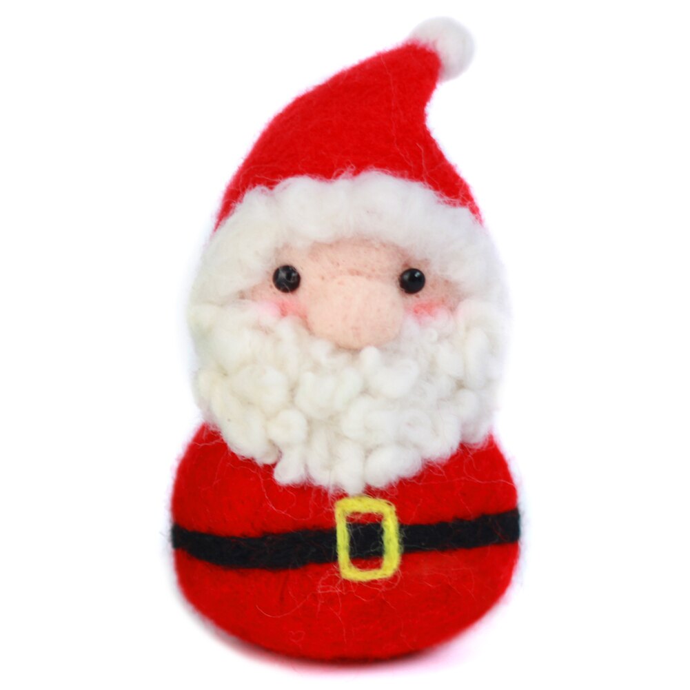 Christmas Needle Felting Kit for Beginner Animal Wool Felting Set Handmade Needlework Non Finished Felt Kit English Manual: A