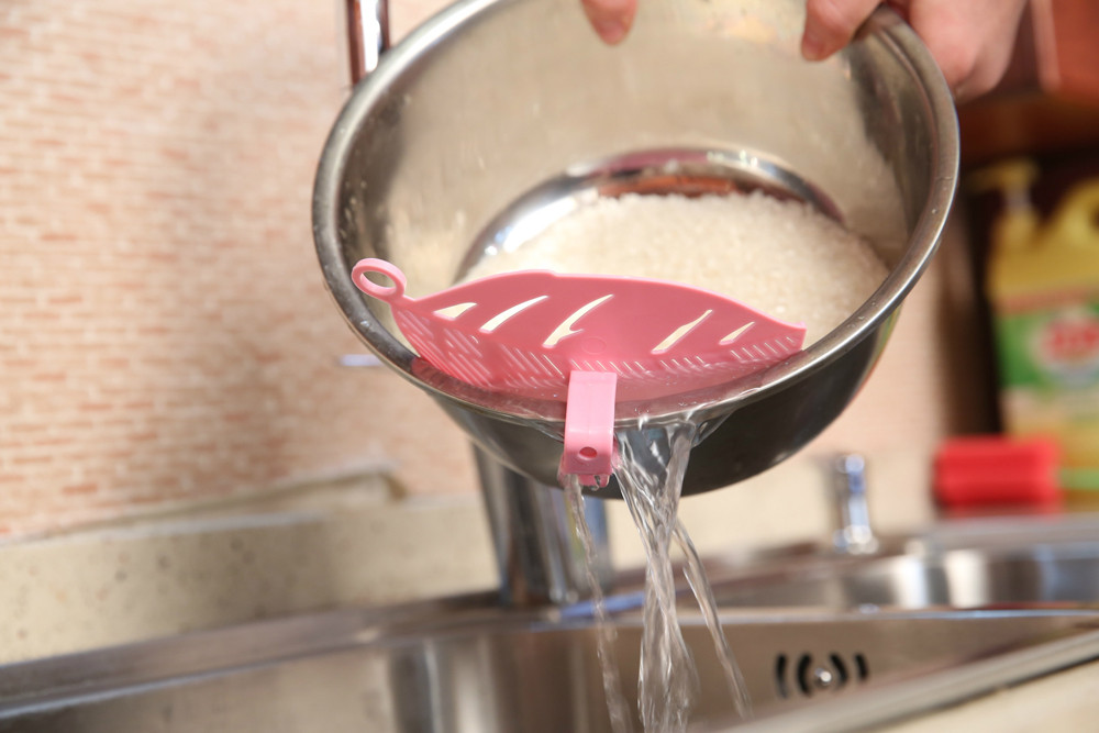 1PC 15*10,5 cm dauerhaft Reinigen Blatt bilden Reis Waschen Sieb Reinigung Gerät Küche Clips Werkzeug Reinigung Reis werkzeug