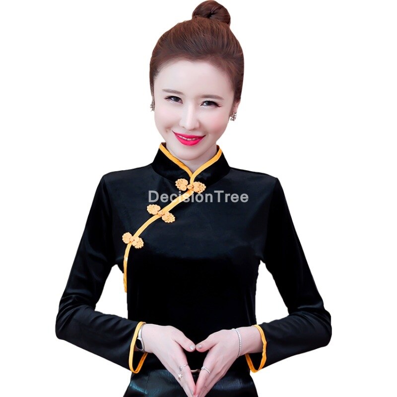 Traditionele Chinese Kleding Cheongsam Shirt Qipao Top Chinese Traditionele Top Blouse Voor Vrouwen Cheongsam Blouse Qipao