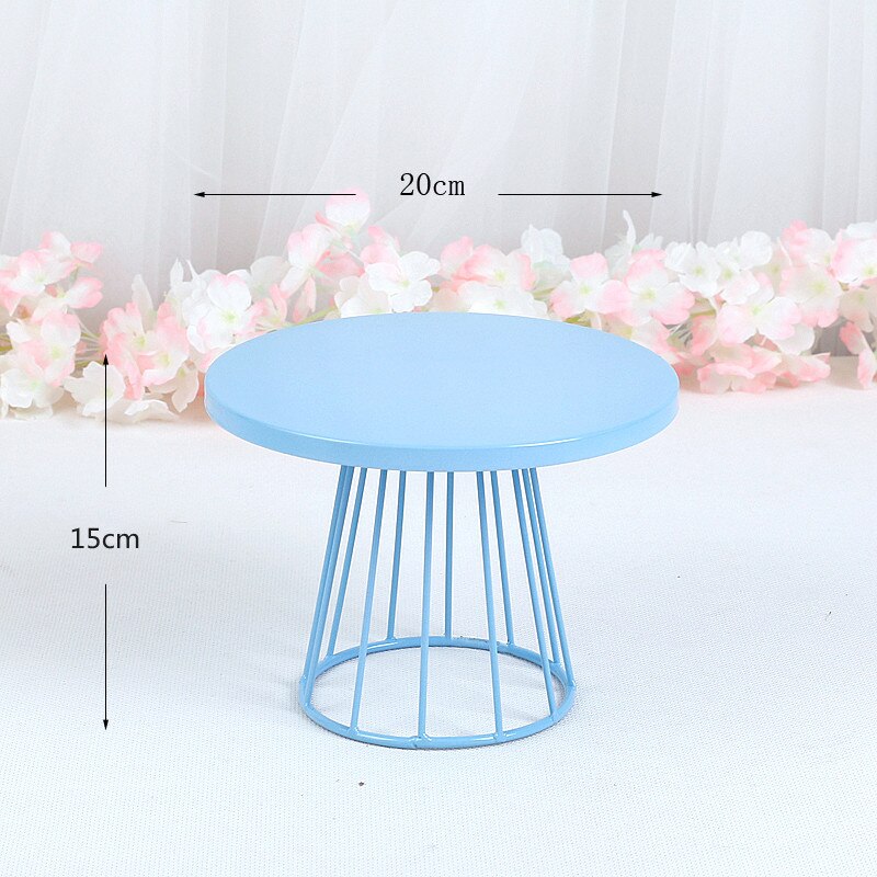 Blue cake stand Dreamy style wedding cake tools fondant cake home decoration bakeware Kitchen& bar dessert table: 20cm Pink