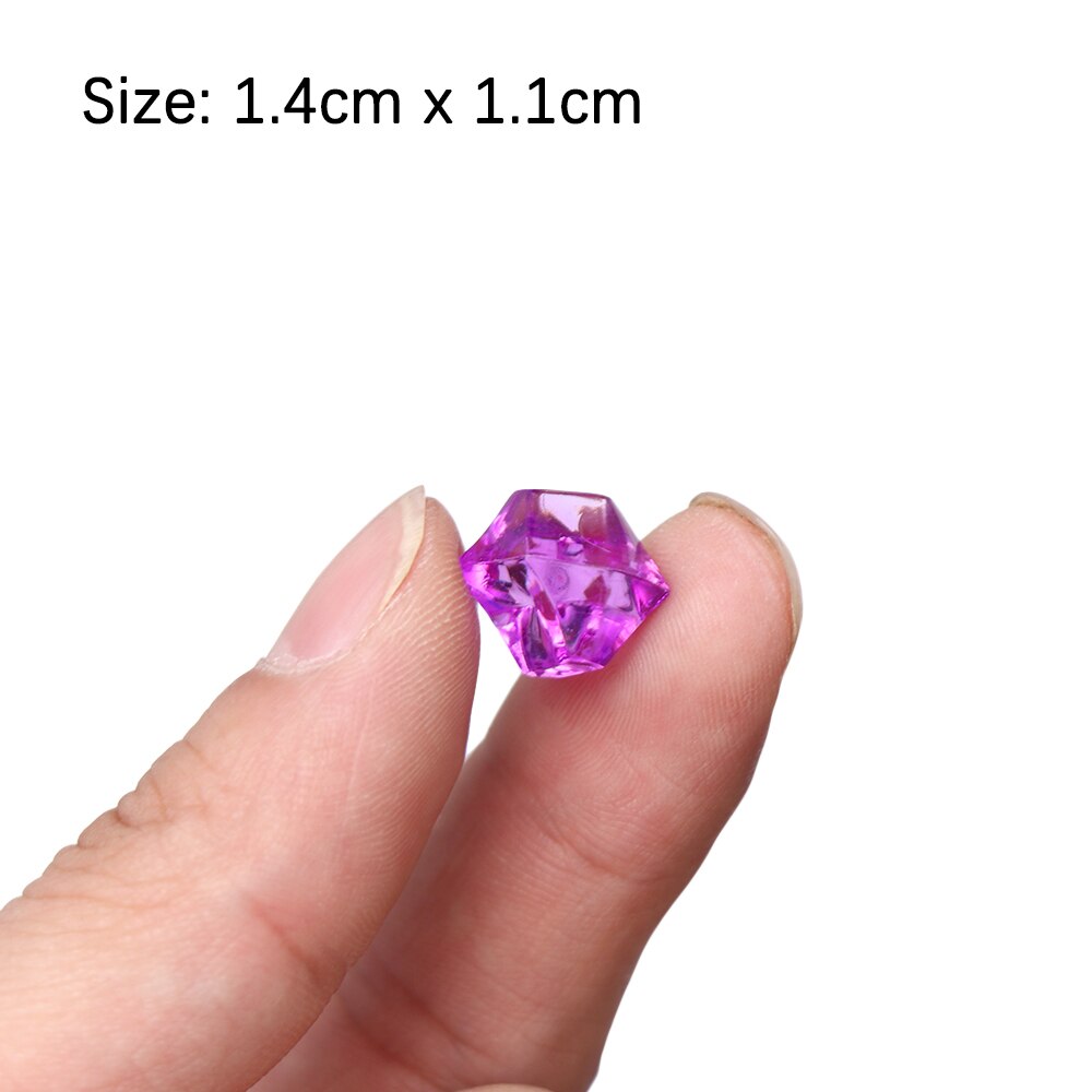 50 pièces/sac de 1.4x1.1cm | Pierres acryliques colorées d'aquarium, Cubes de glace en cristal décoratifs, Vase remplissage de galets réservoir de poissons, ornement de la maison