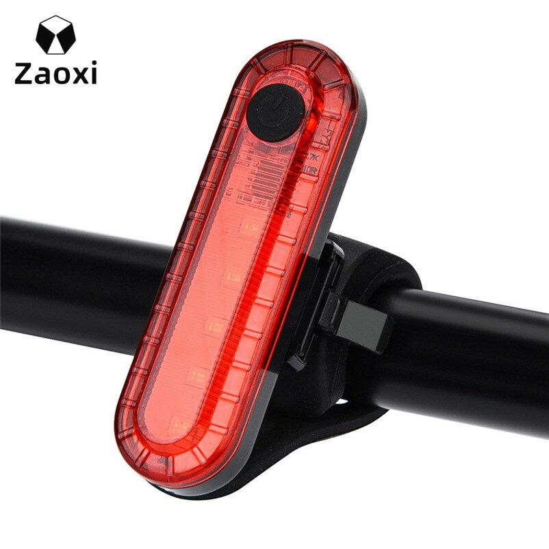 Zaoxi Usb Oplaadbare Voor Achter Fiets Licht Batterij Led Fiets Achterlicht Fietshelm Light Fiets Tail Accessoires L188