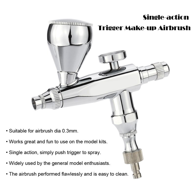 Mini airbrush kompressor 0.3mm 5 & 13cc maling single-action airbrush sandblaster til kage bilmodel makeup body paint