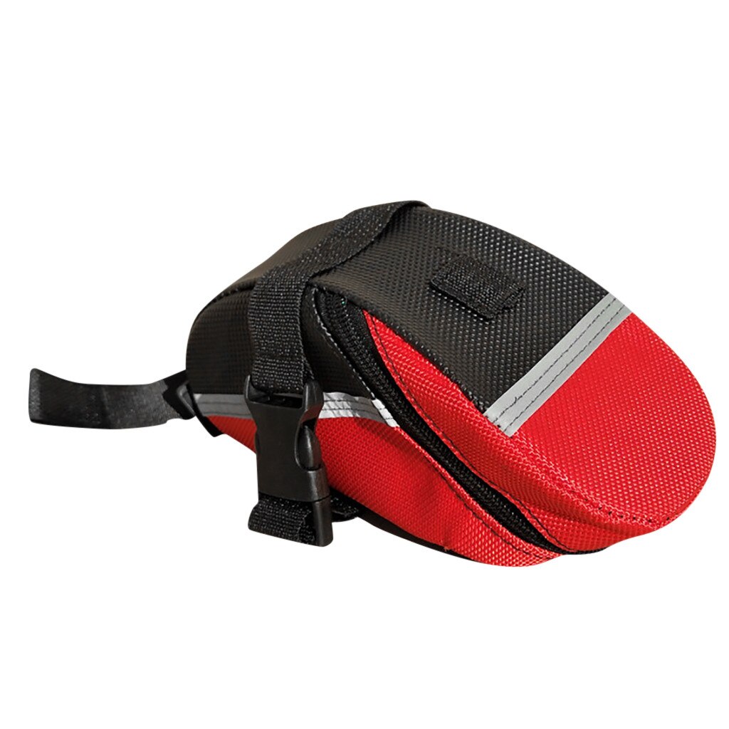 Cykeltaske cykelsadeltaske vandtæt sadelpind opbevaringstaske cykeltaske bagpannier taske mtb landevejscykel inderrør taske #40: Rød