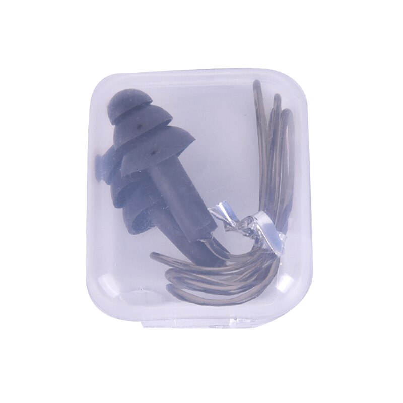 1 paire Silicone souple bouchons d'oreille confort bouchons d'oreilles réduction du bruit PVC corde bouchons d'oreilles de protection pour nager pour dormir: Black