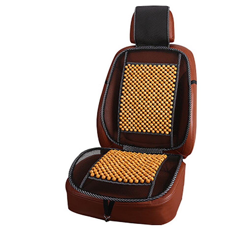 Zomer universele massage houten kralen autostoelhoes koelkussen mesh mat seizoen houten kralen koelmat autostoelkussen: Geel