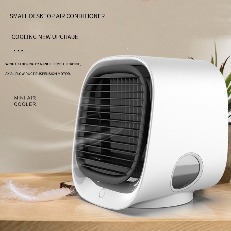 M201 Mini Thermantidote USB Desktop Home Büro Klimaanlage Ventilator Tragbare Luftkühler 5V 1A: White