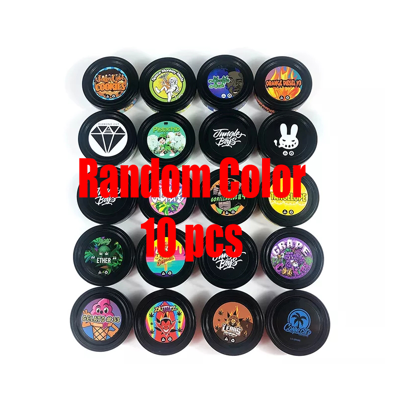 10/20pcs Boîtes de Conserve Avec Autocollant Pot De Stockage Boîte Conteneur Chroma Étiquette Auto-scellant Pressitin Couvercle En Métal: Black