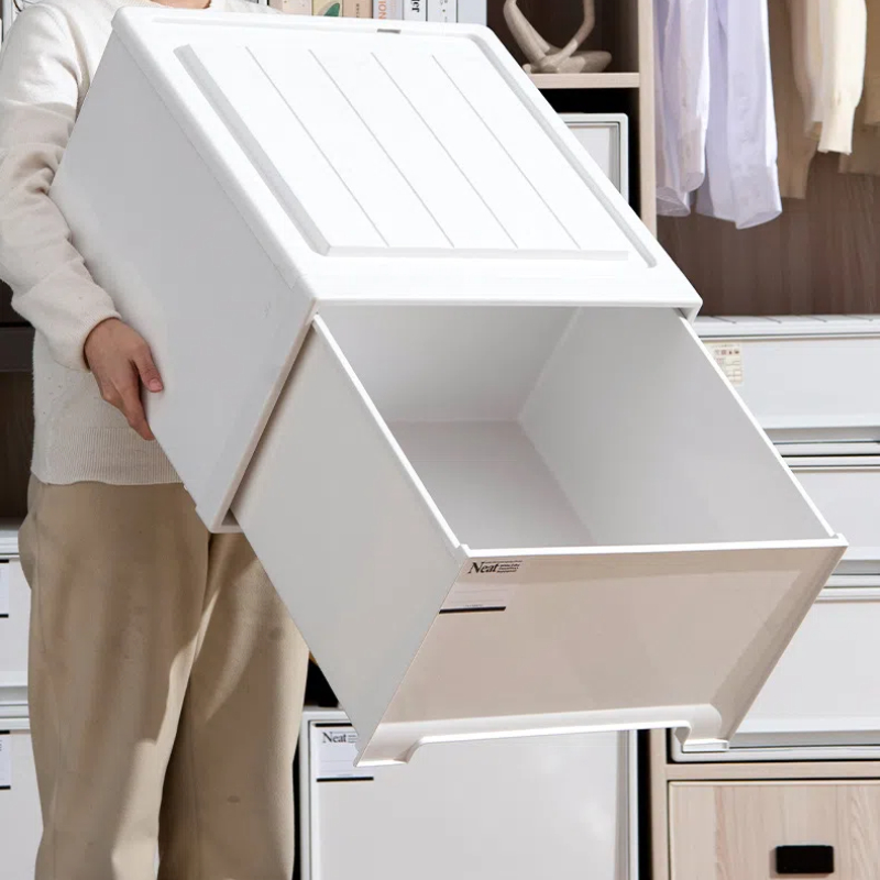 Drawer Style Storage Box Stackable Container Save Space High-capacity Clothes Organizer for Multi Purpose Storage Box