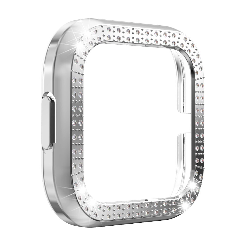 1Pc Diamond Watch Case Plating Pc Beschermende Shell Bumper Beschermende Casefor Fitbit Versa 2 Smart Horloge Accessoires