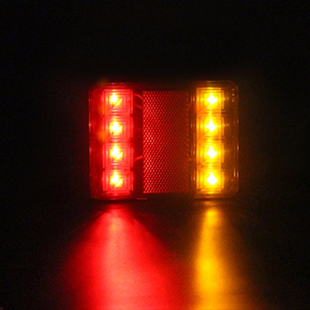 1 Pair LED Waterproof Truck Tail Lights Trailer Tail Lights DC12V Backup Lights for Heavy Truck Boat Trailer