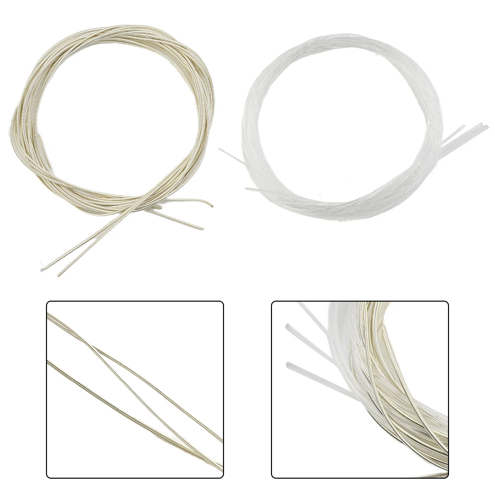 6 teile/satz klassische Gitarren saiten einstellen Super leichte klassische Gitarre klar Metall Nylon Gitarren saiten Ersatz zubehör Teile