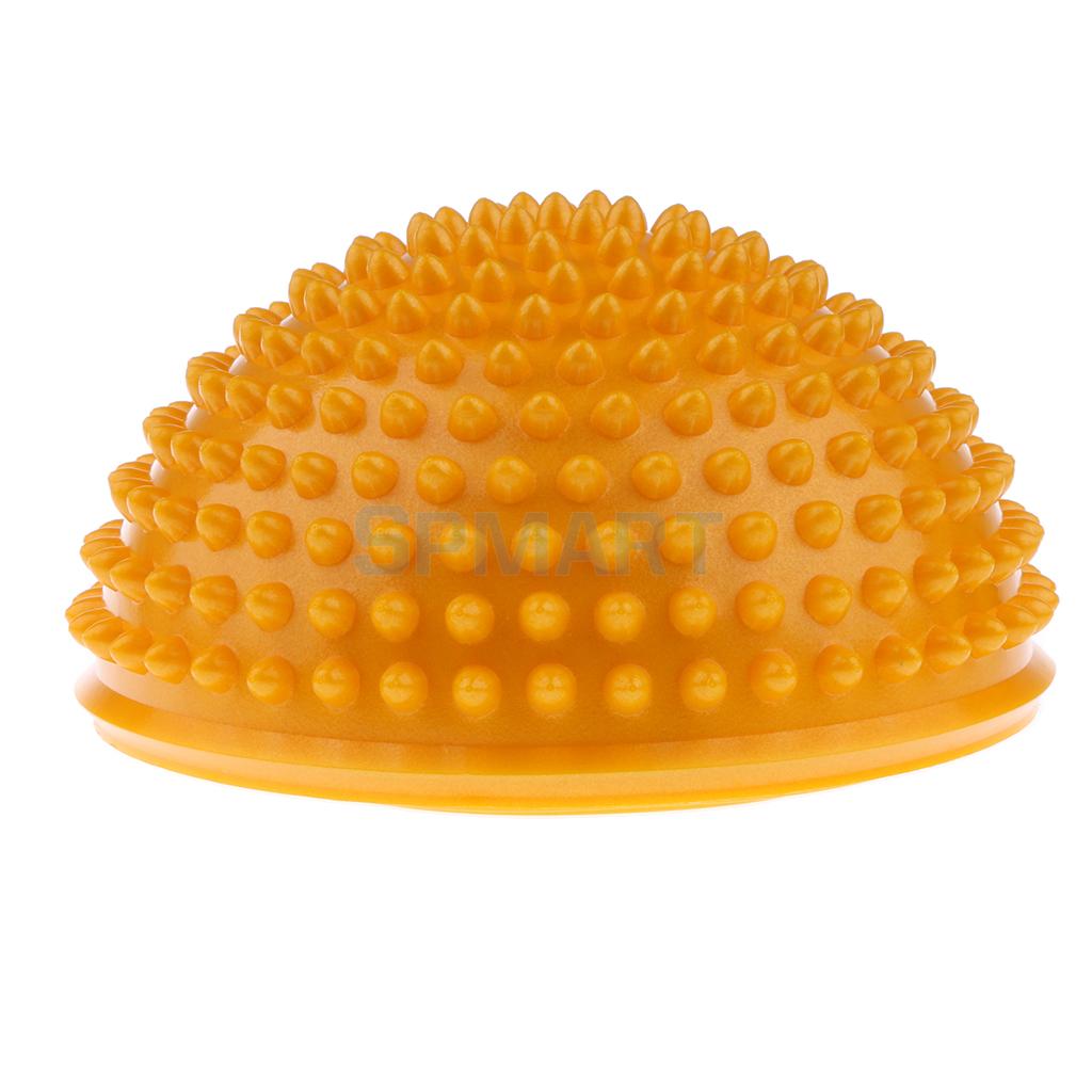 Hedgehog Style Balance Pod - Inflated Stability Wobble Cushion - Exercise Fitness Core Balance Disc for Kids Adult Outdoor Toys: Yellow