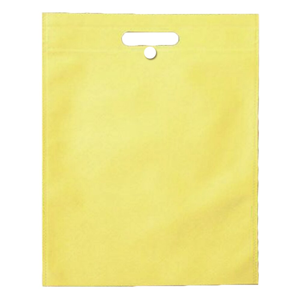Opvouwbare Boodschappentas Herbruikbare Tote Pouch Vrouwen Reizen Opslag Handtas Mode Schoudertas Boodschappentassen Met Knop: L / YELLOW