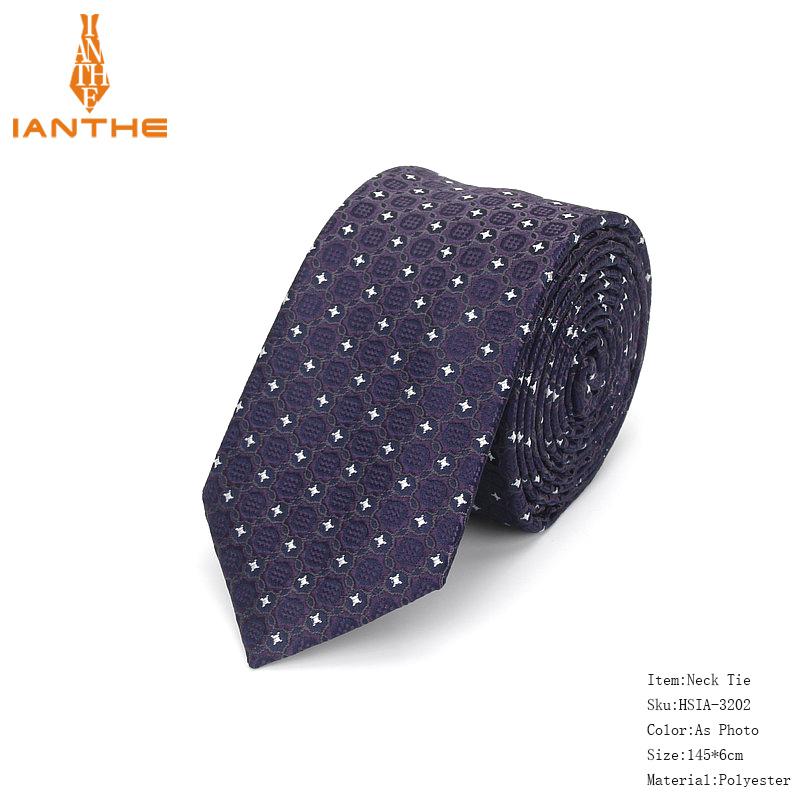Mærke 6cm jacquard vævet mænds slips til mænd slips mands hals slips til bryllup forretningsfest fabrik: Ia3202