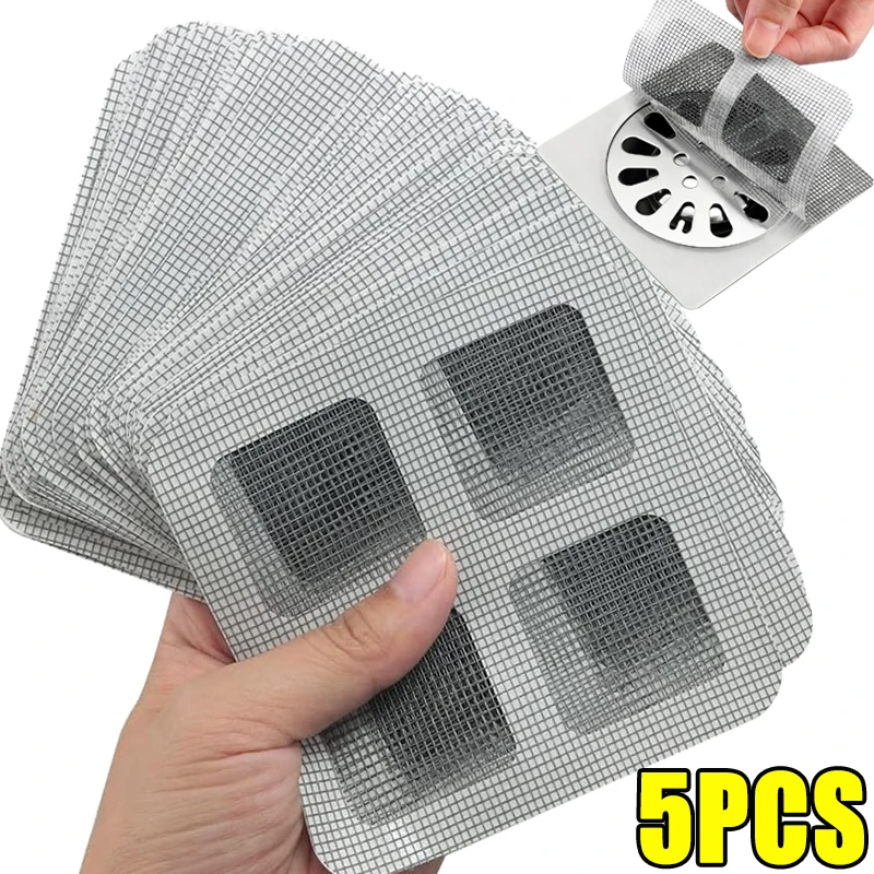 Couvercle de vidange de douche jetable, attrape-cheveux, filtre Anti-blocage, couvercle de vidange de sol en maille, autocollants de filtre de douche de cuisine et de salle de bains: Or