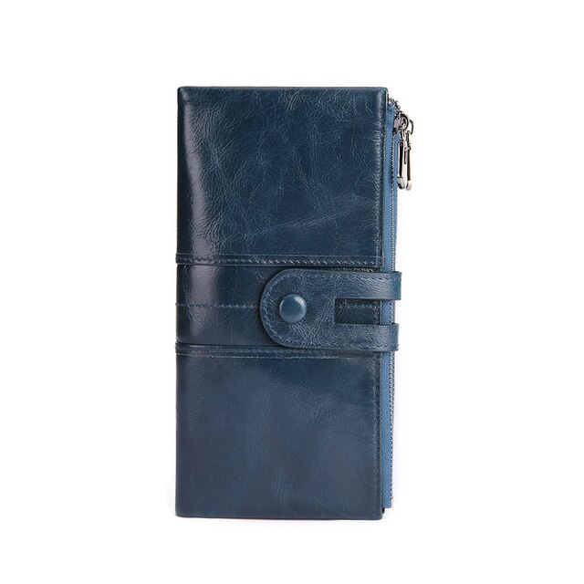 Vintage læder damer tegnebog mobiltelefon skifte kobling: Blå