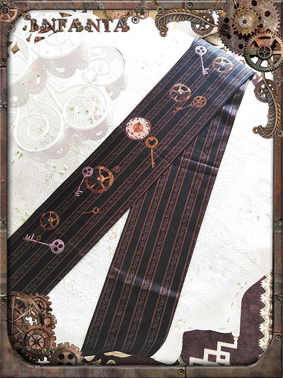 Infanta Branded Dikke Panty Steampunk Gear Gedrukt Lolita Panty