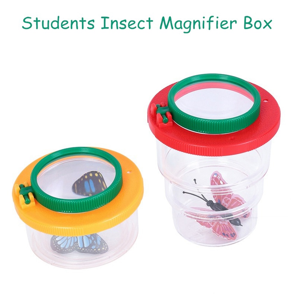 Bug Insect Watcher Magnifying Glass Small Animal Insect Children Cylindrical Crawler Butterfly Box Magnifying Glass Magnifier