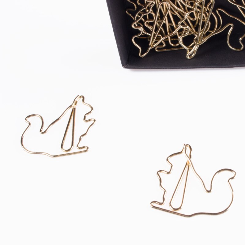Goldene Hund Clip Ebene büroklammern Karikatur Papier Clips Kreative Anpassung Spezielle-geformt Gold Papier Clips Kawaii Schreibwaren