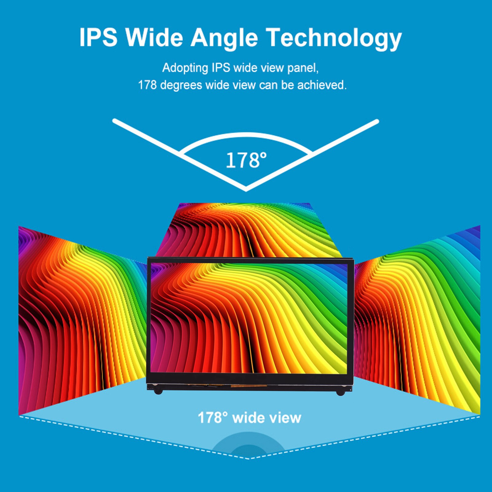 Aibecy 7 Cal HD IPS pojemnościowy ekran dotykowy wyświetlacz 1024*600 rozdzielczość mały przenośny monitor USB HD interfejs narzędzie edukacyjne