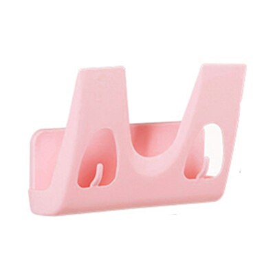 Seinään kiinnitettävä kattilan kansiteline keittiön järjestäjä monitoimilautasten astiateline hylly astian kansi teline teline lävistysvapaa keittiön teline: Vaaleanpunainen