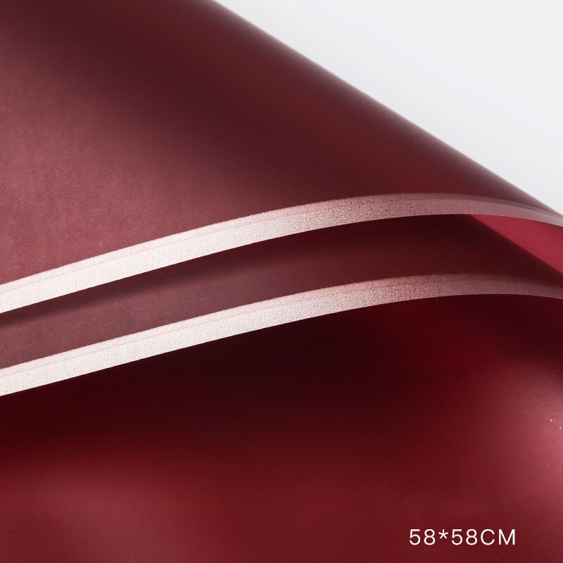 20pcs/lot Tissue Paper Gold Border Rose Flower Wrapping Paper Craft Scrapbooking Korean Wrap Floristics Bouquet Decorative: wine red