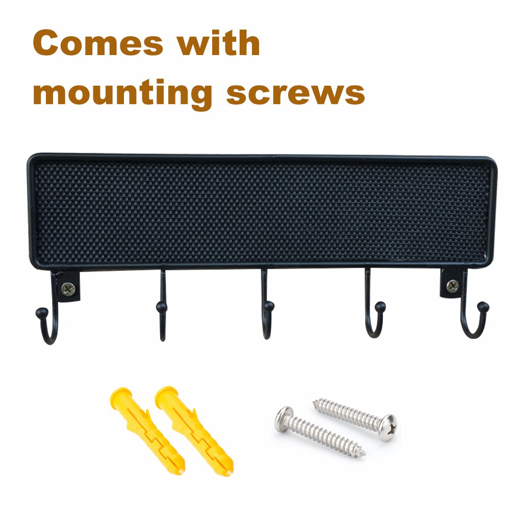 Hook Wall Hanger Mounted Hooks Key Holder for Door Coat Clothes Hanging Home Organizer Keys Rack with Screws Decorative Crochet: Default Title