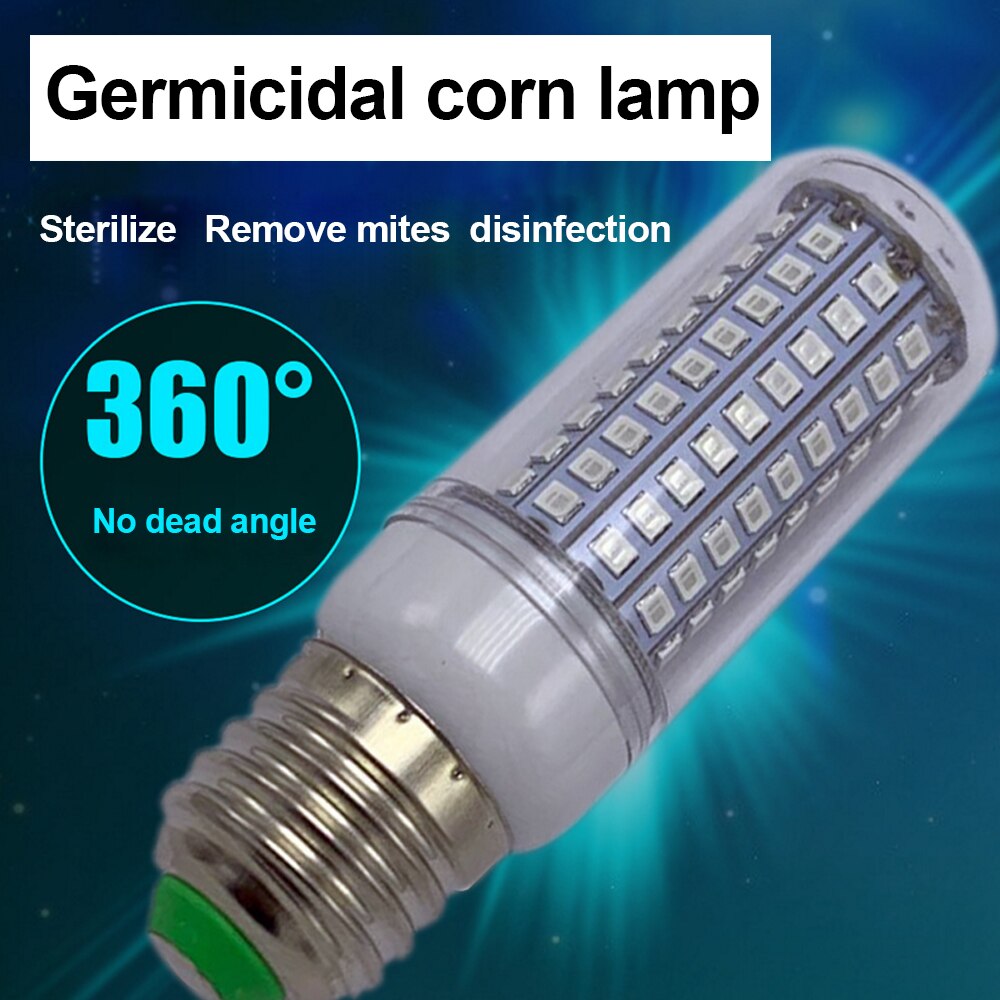 E14 UV Disinfection Lamp 10W E27 Sterilization Lamp UVC LED Bulb E12 Ultraviolet LED Corn Bulb 110V 220V B22 Germicidal Light