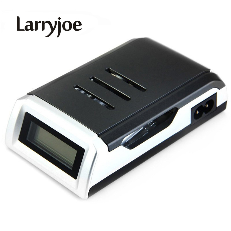 Larryjoe Lcd Display Met 4 Slots Smart Intelligent Battery Charger Voor Aa/Aaa Nicd Nimh Oplaadbare Batterijen