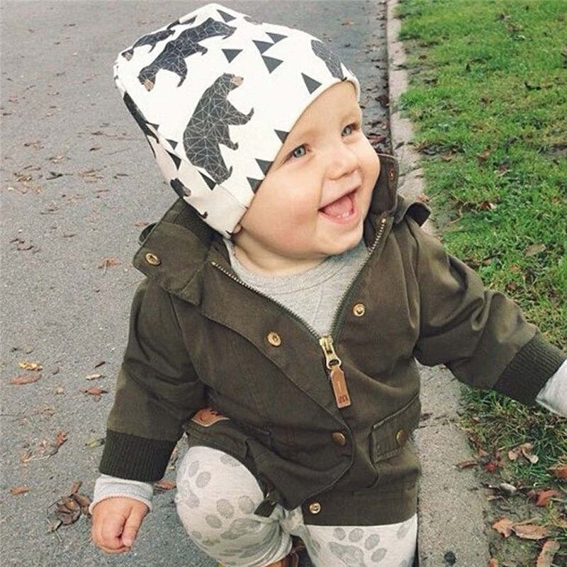 Gorros de lana de punto de algodón con doble Impresión de animales de dibujos animados de para niños y niñas gorros de invierno de primavera y otoño