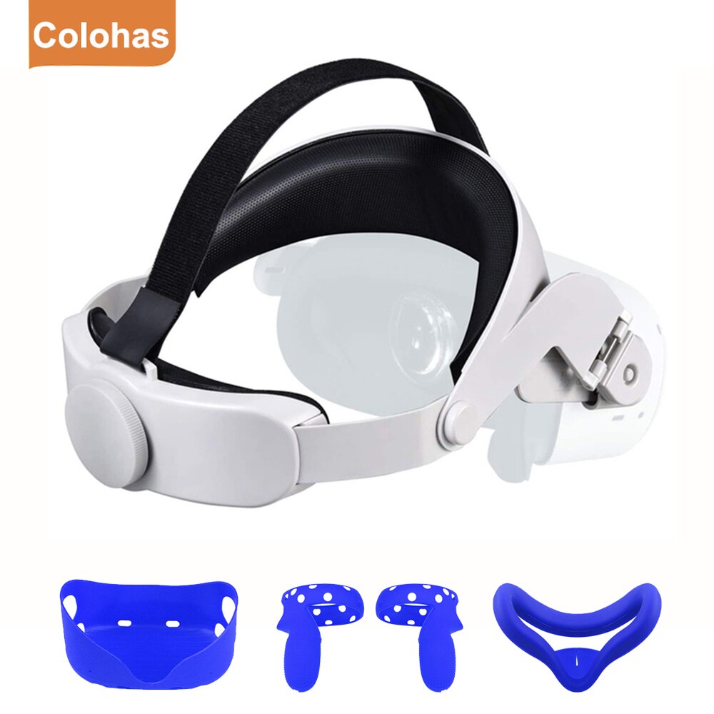 Verstellbares elite halo kopfband für oculus quest 2 – verbesserte unterstützung und reduzierter kopfdruck – komfortables touch-in-vr-zubehör
