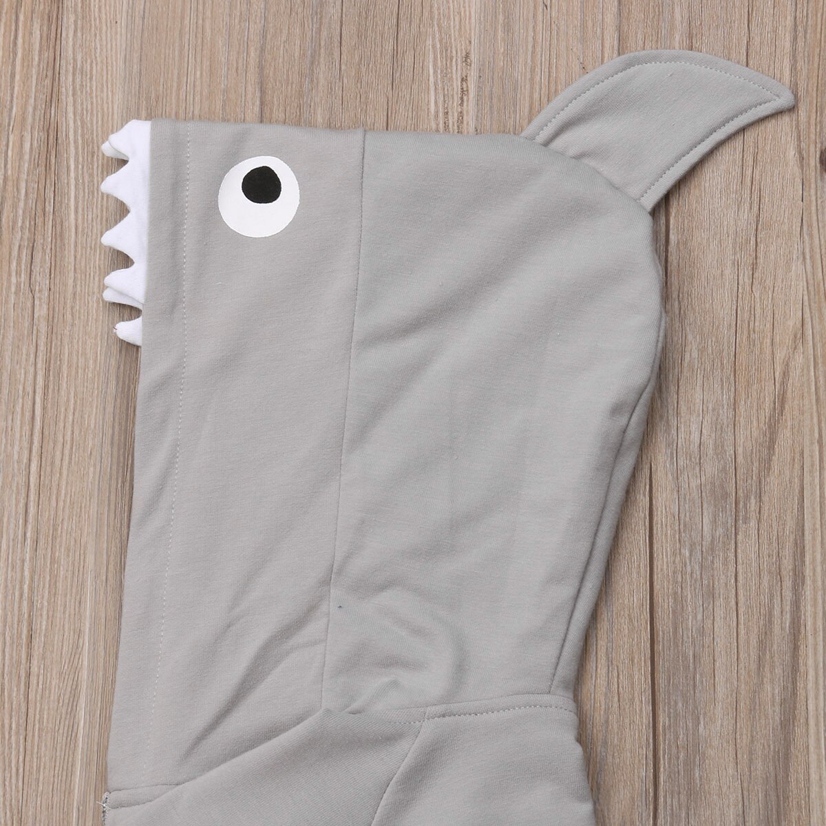 Cute Baby Boy 3D Shark Hooded Romper Jumpsuit Outfit one piece Bathing Swimwear Swimsuit Beachwear for kids clothes