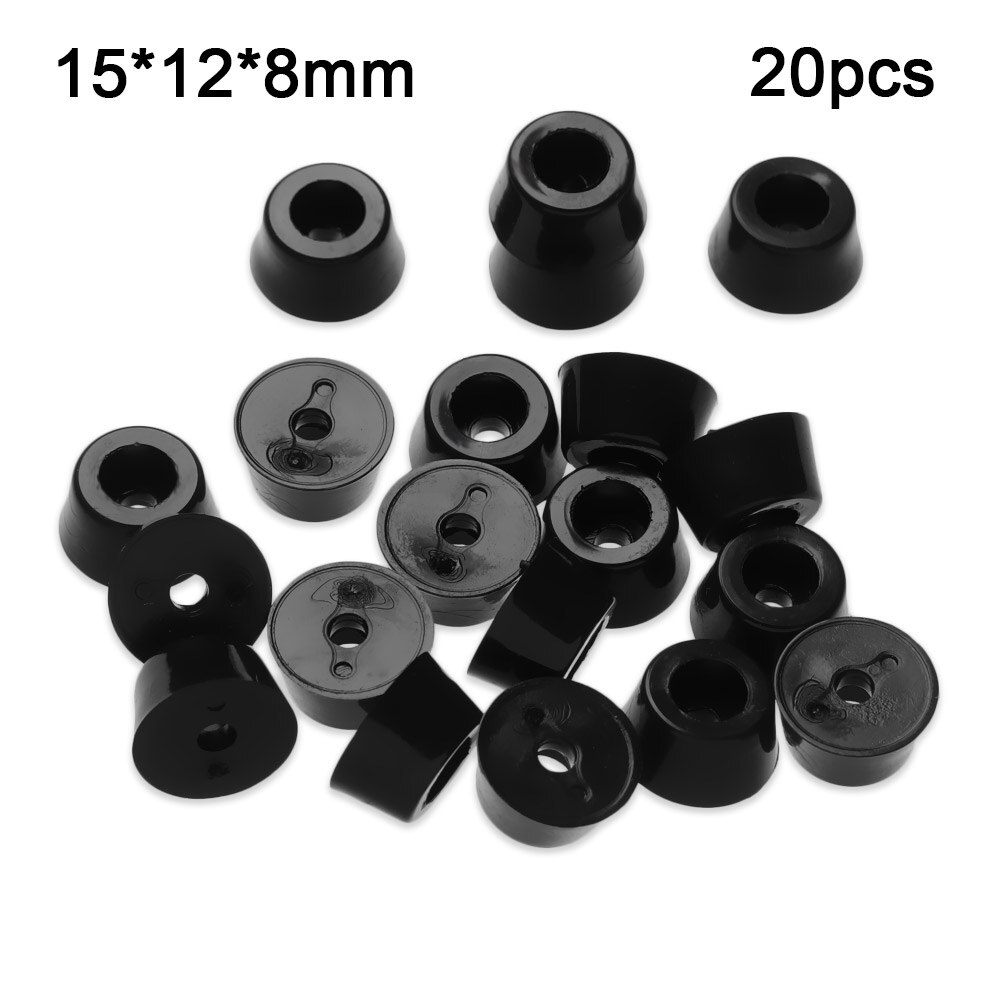 100pcs Black Rubber Feet Chair Floor Protector Non-slip Furniture Feet Table Leg Cover Cabinet Bottom Pads Funiture Legs 7Size: 15x12x8mm